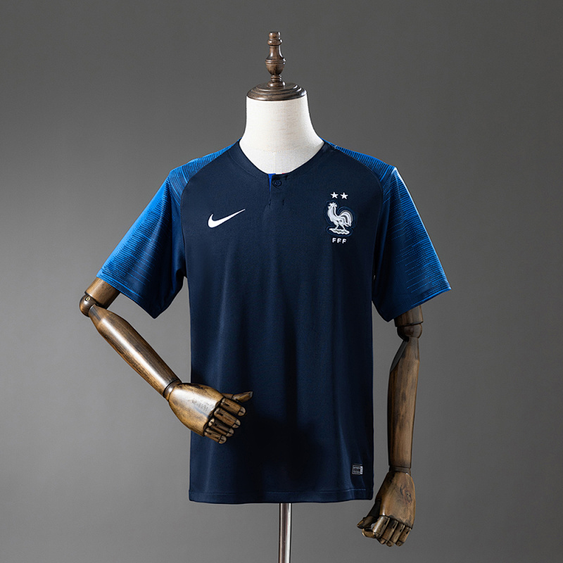 Camiseta retro de local de Francia 2018, tallas S-XXL